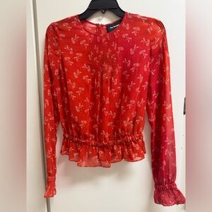 Kooples Red Floral Women's Top